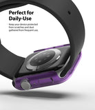 Apple Watch Series 6 / 5 / 4 / SE (40mm) Case | Slim (2 Pack) - Purple translucent protective case on an Apple Watch.