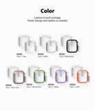 Apple Watch Series 6 / 5 / 4 / SE (40mm) Case | Slim (2 Pack) - Seven color options for slim watch cases, each showing a clear case paired with a colored case.