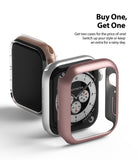 Apple Watch Series 6 / 5 / 4 / SE (40mm) Case | Slim (2 Pack) - Two slim protective cases in rose gold and silver.