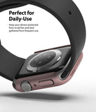 Apple Watch Series 6 / 5 / 4 / SE (40mm) Case | Slim (2 Pack) - Rose gold protective case on an Apple Watch.