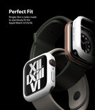 Apple Watch Series 6 / 5 / 4 / SE  (44mm) Case | Slim (2 Pack) - Apple Watch Series 6 / 5 / 4 / SE (44mm) Case | Slim (2 Pack) - Two Apple Watches with white protective cases on black.
