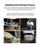 Apple Watch Series 6 / 5 / 4 / SE (44mm) | Full Frame - Infographic showing four manufacturing steps for a stainless steel watch frame.