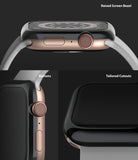 Apple Watch Series 6 / 5 / 4 / SE (40mm) | Bezel Styling - Close-up views of a gold Apple Watch with a black bezel cover.