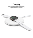 Apple Watch Series 6 / 5 / 4 / SE (40mm) | Premium Bezel Styling Silver + Black - Apple Watch with bezel styling charging.