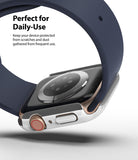 Apple Watch Series 6 / 5 / 4 / SE (40mm) Case | Slim (2 Pack) - Close-up of a clear protective case on an Apple Watch.
