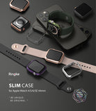 Apple Watch Series 6 / 5 / 4 / SE (40mm) Case | Slim (2 Pack) - Assorted slim protective cases for Apple Watch on a desk.