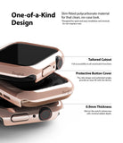 Apple Watch Series 6 / 5 / 4 / SE  (44mm) Case | Slim (2 Pack) - Apple Watch Series 6 / 5 / 4 / SE (44mm) Case | Slim (2 Pack) - Rose gold slim protective cases stacked with labels.