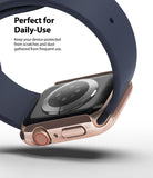 Apple Watch Series 6 / 5 / 4 / SE  (44mm) Case | Slim (2 Pack) - Apple Watch Series 6 / 5 / 4 / SE (44mm) Case | Slim (2 Pack) - Rose gold slim protective case on a 44mm Apple Watch.