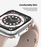 Apple Watch Series 6 / 5 / 4 / SE  (44mm) Case | Slim (2 Pack) - Apple Watch Series 6 / 5 / 4 / SE (44mm) Case | Slim (2 Pack) - Clear protective case on an Apple Watch with pink band.