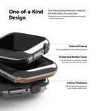 Apple Watch Series 6 / 5 / 4 / SE  (44mm) Case | Slim (2 Pack) - Apple Watch Series 6 / 5 / 4 / SE (44mm) Case - Stacked slim polycarbonate watch cases with labeled design features.