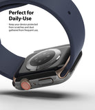 Apple Watch Series 6 / 5 / 4 / SE  (44mm) Case | Slim (2 Pack) - Apple Watch Series 6 / 5 / 4 / SE (44mm) Case | Slim (2 Pack) - Close-up of a slim protective case on an Apple Watch.