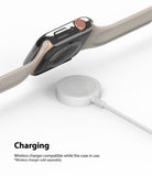 Apple Watch Series 6 / 5 / 4 / SE  (44mm) Case | Slim (2 Pack) - Apple Watch Series 6 / 5 / 4 / SE (44mm) Case | Slim (2 Pack) - Apple Watch with slim case hovering over a wireless charger.