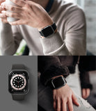 Apple Watch Series 6 / 5 / 4 / SE  (44mm) Case | Slim (2 Pack) - Apple Watch Series 6 / 5 / 4 / SE (44mm) Case | Slim (2 Pack) - Three views of a slim black Apple Watch protective case.