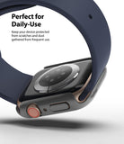Apple Watch Series 6 / 5 / 4 / SE  (44mm) Case | Slim (2 Pack) - Apple Watch Series 6 / 5 / 4 / SE (44mm) Case | Slim (2 Pack) - Close-up of a slim protective case on an Apple Watch.