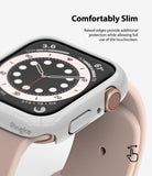 Apple Watch Series 6 / 5 / 4 / SE  (44mm) Case | Slim (2 Pack) - Apple Watch Series 6 / 5 / 4 / SE (44mm) Case | Slim (2 Pack) - Close-up of a slim white protective case on an Apple Watch.
