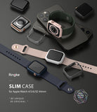 Apple Watch Series 6 / 5 / 4 / SE  (44mm) Case | Slim (2 Pack) - Apple Watch Series 6 / 5 / 4 / SE (44mm) Case | Slim (2 Pack) - Assorted slim protective cases for Apple Watch on a desk.