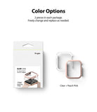 Apple Watch Series 6 / 5 / 4 / SE  (44mm) Case | Slim (2 Pack) - Apple Watch Series 6 / 5 / 4 / SE (44mm) Case | Slim (2 Pack) - Clear and peach pink protective cases for Apple Watch.