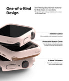 Apple Watch Series 6 / 5 / 4 / SE  (44mm) Case | Slim (2 Pack) - Apple Watch Slim Case - Two light pink protective cases stacked, highlighting slim design, button covers, and cutouts.