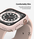 Apple Watch Series 6 / 5 / 4 / SE  (44mm) Case | Slim (2 Pack) - Apple Watch Series 6 / 5 / 4 / SE (44mm) Case | Slim (2 Pack) - Close-up of a slim, light pink protective watch case.