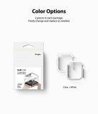 Apple Watch Series 6 / 5 / 4 / SE (40mm) Case | Slim (2 Pack) - Retail packaging next to one clear and one white watch case.