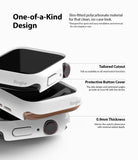 Apple Watch Series 6 / 5 / 4 / SE (40mm) Case | Slim (2 Pack) - White slim-fit polycarbonate watch cases with cutouts.