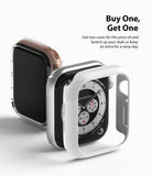 Apple Watch Series 6 / 5 / 4 / SE (40mm) Case | Slim (2 Pack) - Two slim protective cases for Apple Watch in white and clear.