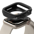 Apple Watch Series (41mm / 40mm) Case | Air Sports - Black protective case hovering above a starlight Apple Watch.