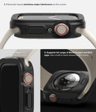 Apple Watch Series (41mm / 40mm) Case | Air Sports - Close-up views of a black protective watch case with cutouts.