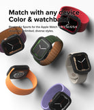 Apple Watch Series (45mm / 44mm) Case | Air Sports - Six Apple Watches with black protective cases and diverse bands.