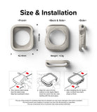 Apple Watch Series (45mm / 44mm) Case | Air Sports - Technical diagram showing dimensions, weight, and installation steps.