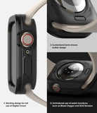 Apple Watch Series (41mm / 40mm) | Air Sports (Black) + Bezel Styling - Close-up views of black protective watch case.