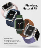 Apple Watch 9 / 8 / 7 (41mm) | Bezel Styling - Four Apple Watches with silver bezels and various colorful bands.