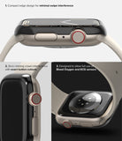 Apple Watch 9 / 8 / 7 (41mm) | Bezel Styling - Close-up views of a black bezel cover showing button access and sensor clearance.