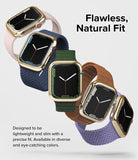 Apple Watch 9 / 8 / 7 (41mm) | Bezel Styling - Four Apple Watches with gold bezels and various colored bands.