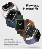 Apple Watch 9 / 8 / 7 (41mm) | Bezel Styling - Four Apple Watches with colorful bands and protective bezels arranged diagonally.