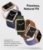 Apple Watch 9 / 8 / 7 (45mm) | Bezel Styling - Five Apple Watches with gold bezels and various colored bands floating.