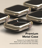 Apple Watch 9 / 8 / 7 (45mm) | Bezel Styling - Multiple polished gold stainless steel bezel cases for Apple Watch.