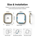 Apple Watch 9 / 8 / 7 (45mm) | Bezel Styling - Apple Watch 9 / 8 / 7 (45mm) | Bezel dimensions, weight, and three-step installation guide for the adhesive watch bezel.