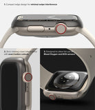 Apple Watch 9 / 8 / 7 (45mm) | Bezel Styling - Three views showing bezel fit, button access, and sensor compatibility.