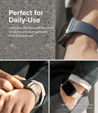 Apple Watch 9 / 8 / 7 (45mm) | Bezel Styling - Three views of an Apple Watch with a protective bezel worn on a wrist.