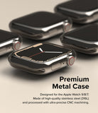 Apple Watch 9 / 8 / 7 (45mm) | Bezel Styling - Multiple shiny stainless steel Apple Watch cases arranged on a light surface.
