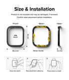Apple Watch 9 / 8 / 7 (41mm) | Bezel Styling Premium - Dimensions, weight, and three-step installation guide for bezel.