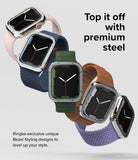 Apple Watch 9 / 8 / 7 (45mm) | Premium Bezel Styling Hairline Bolts Design - Five Apple Watches with metallic bolt bezels.