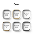 Apple Watch 9 / 8 / 7 (45mm) | Premium Bezel Styling Hairline - Six Apple Watch bezel styles in silver, gold, and black.
