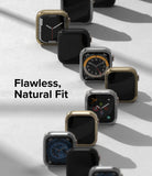 Apple Watch 9 / 8 / 7 (45mm) | Premium Bezel Styling Hairline - Multiple Apple Watches with metallic bezels arranged in a line.