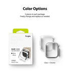 Apple Watch 9 / 8 / 7 (41mm) | Slim - Ringke 2-pack slim protective cases in clear and chrome finishes with retail packaging.