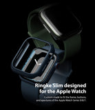 Apple Watch 9 / 8 / 7 (41mm) | Slim - Two Apple Watches with slim protective cases against a black background.