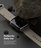 Apple Watch 9 / 8 / 7 (45mm) Case | Slim - A protective watch case under a large rock with scattered dust and debris.