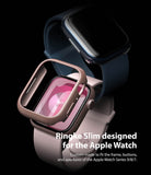Apple Watch 9 / 8 / 7 (45mm) Case | Slim - Two Apple Watches with slim protective cases in rose gold and dark blue.