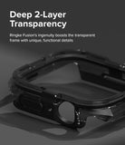 Apple Watch Series (45mm / 44mm) Case | Fusion Bumper - Apple Watch Series Case | Fusion Bumper - Close-up of a transparent, dual-layer protective bumper case for Apple Watch.